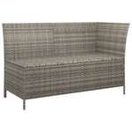 -Delige Loungeset Met Kussens Poly Rattan