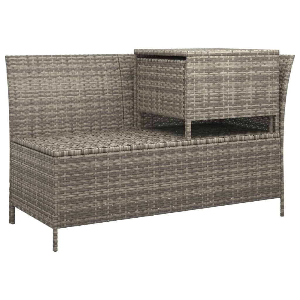 -Delige Loungeset Met Kussens Poly Rattan