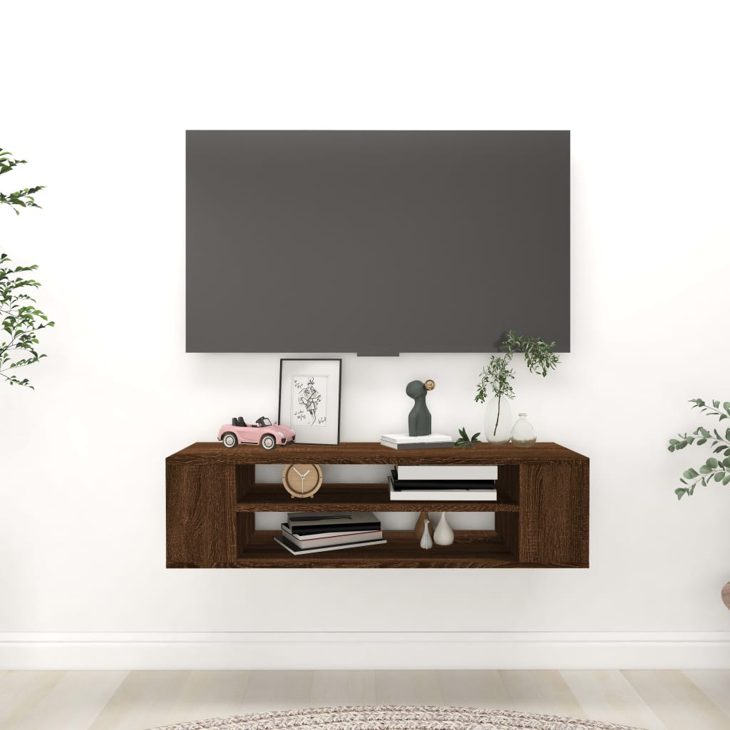 Tv-Hangmeubel 100X30X26,5 Cm Bewerkt Hout