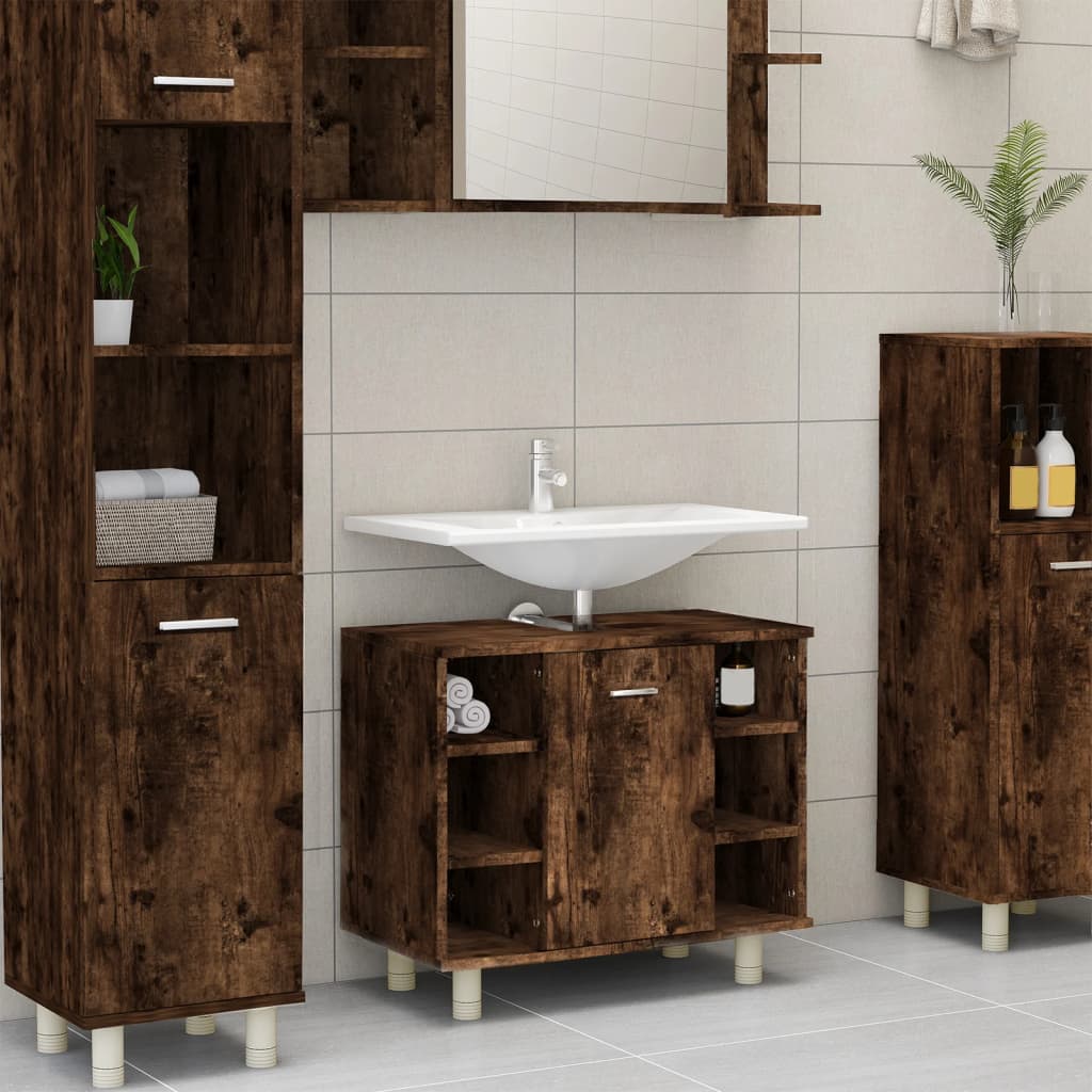 Badkamerkast 60X32X53,5 Cm Bewerkt Hout