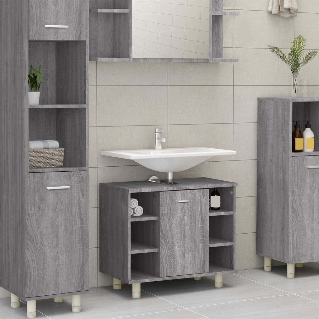 Badkamerkast 60X32X53,5 Cm Bewerkt Hout