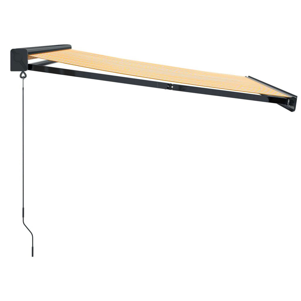 Luifel Uittrekbaar 3X2,5 M Stof En Aluminium Geel En Wit