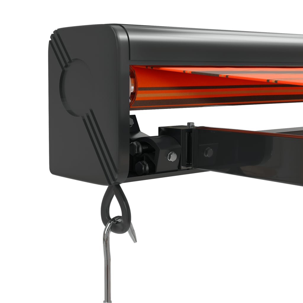 Luifel Uittrekbaar 3X2,5 M Stof En Aluminium Oranje En Bruin