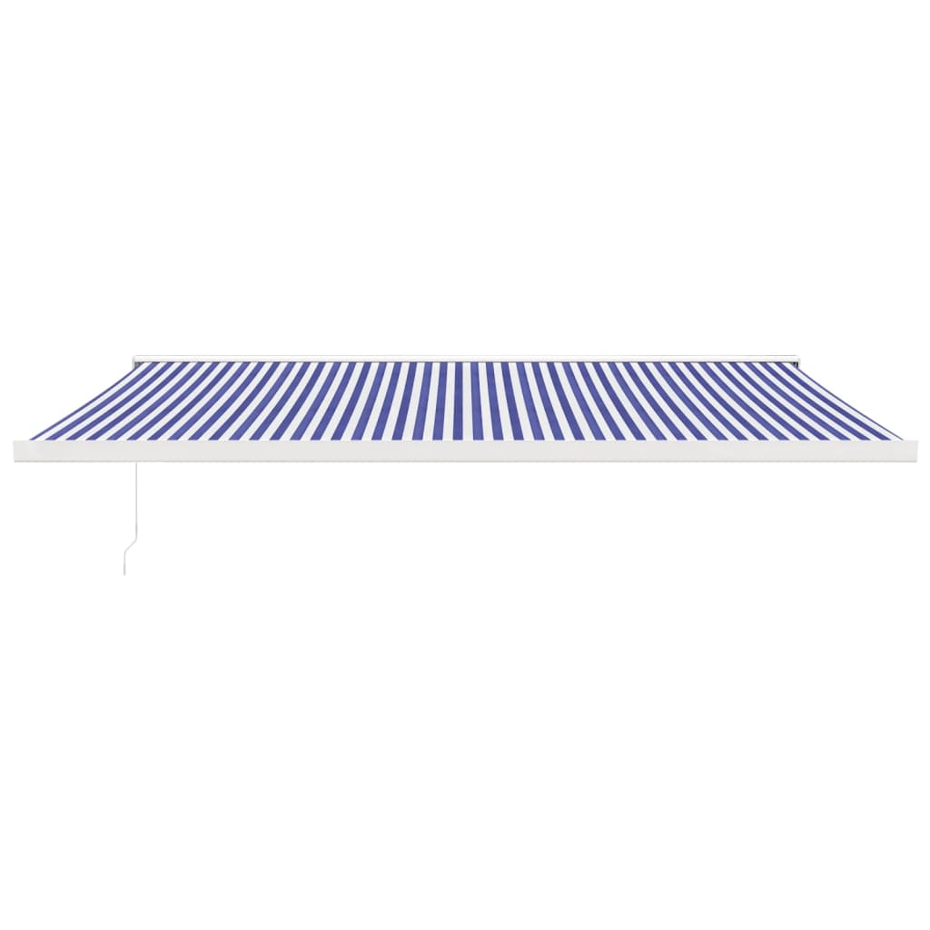 Luifel Uittrekbaar 5X3 M Stof En Aluminium Blauw En Wit