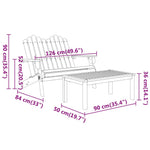 2-Delige Loungeset Adirondack Massief Acaciahout
