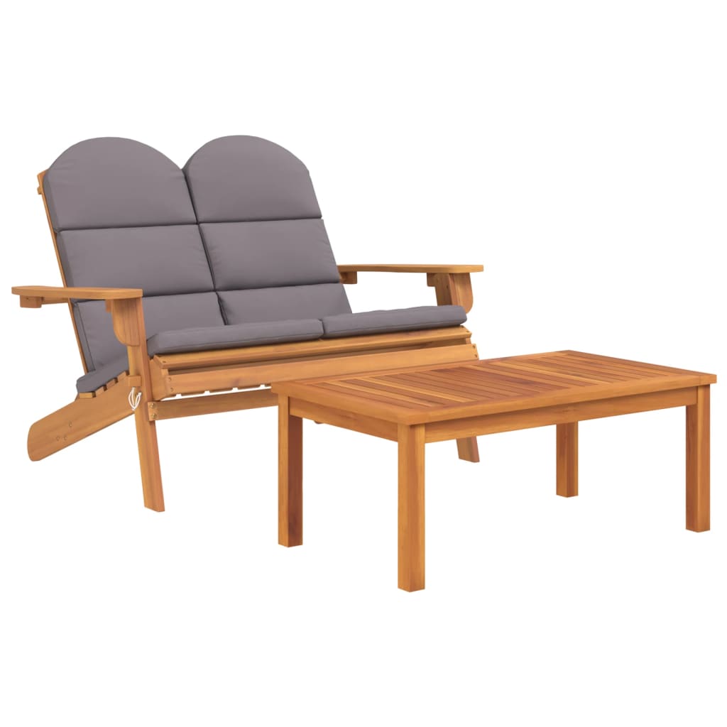 2-Delige Loungeset Adirondack Massief Acaciahout