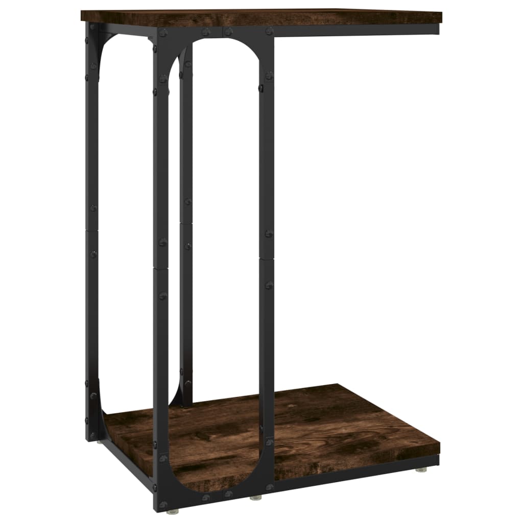 Bijzettafel Bewerkt Hout Kleurig