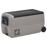 Koelbox Met Wielen En Handvat Polypropeen Zwart En Grijs