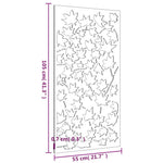 Wanddecoratie Tuin Esdoornbladontwerp 105X55 Cm Cortenstaal