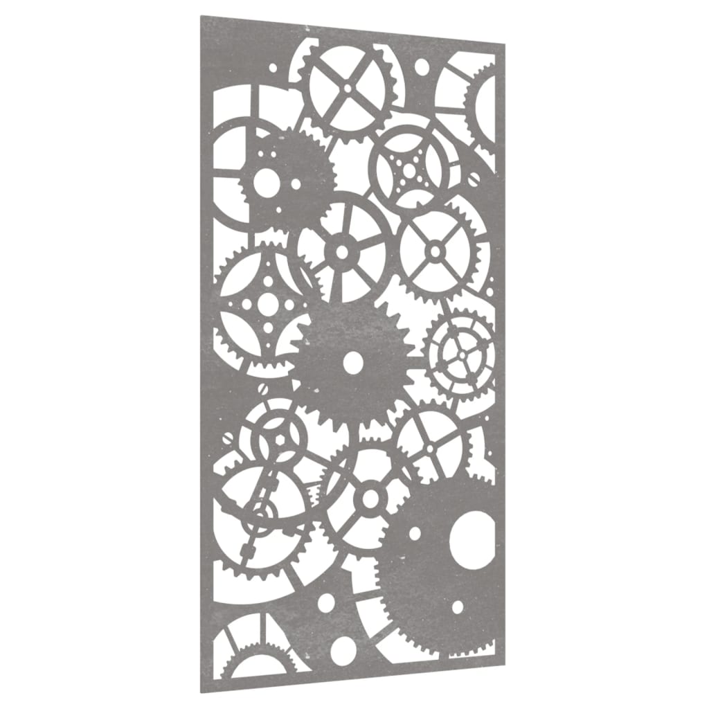 Wanddecoratie Tuin Tandwielontwerp 105X55 Cm Cortenstaal