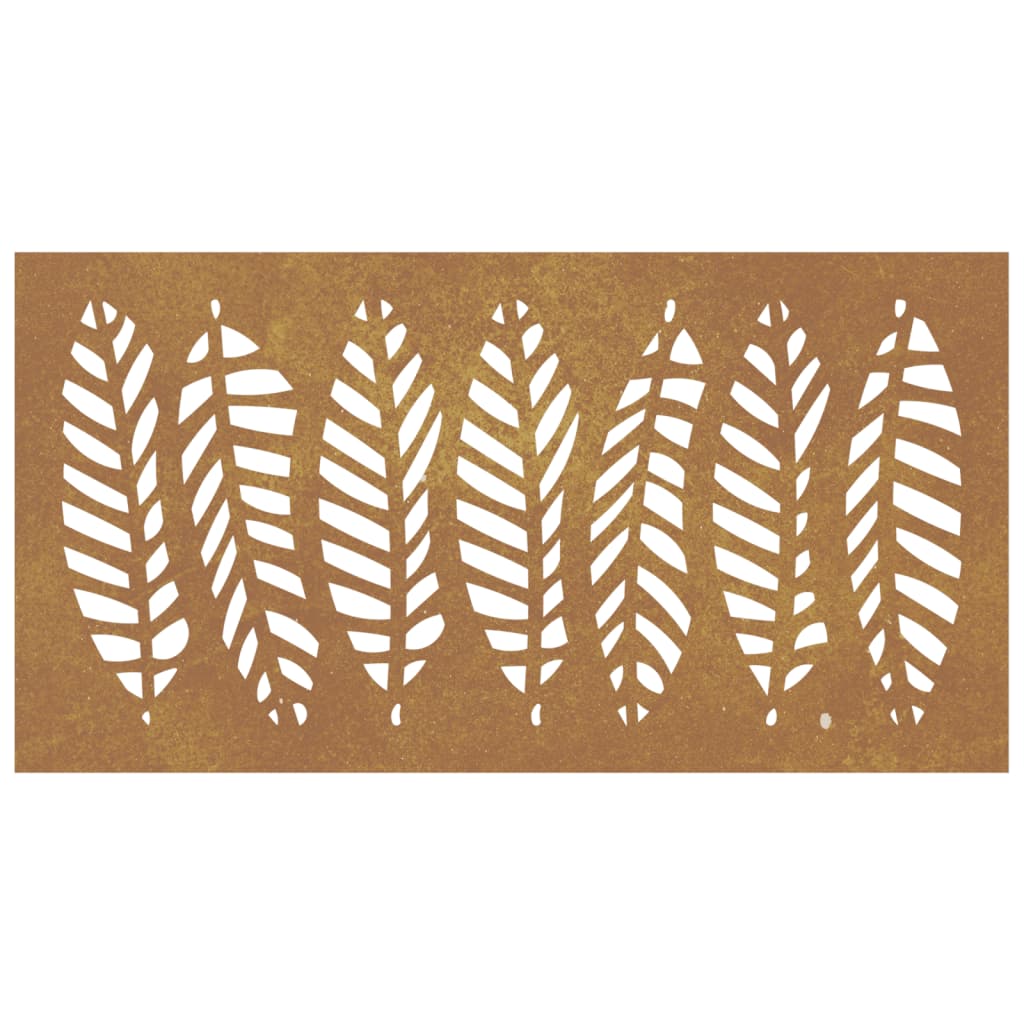 Wanddecoratie Tuin Bladontwerp 105X55 Cm Cortenstaal