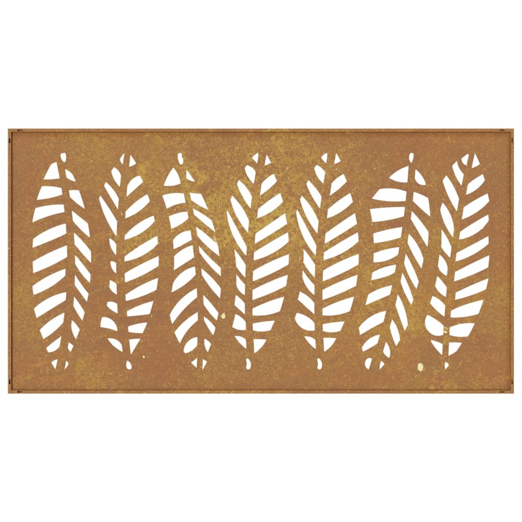 Wanddecoratie Tuin Bladontwerp 105X55 Cm Cortenstaal