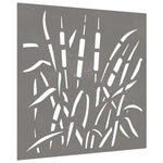 Wanddecoratie Tuin Grasontwerp 55X55 Cm Cortenstaal