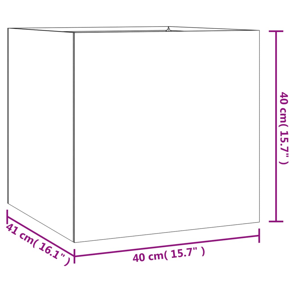 Plantenbak 40X41X40 Cm Cortenstaal