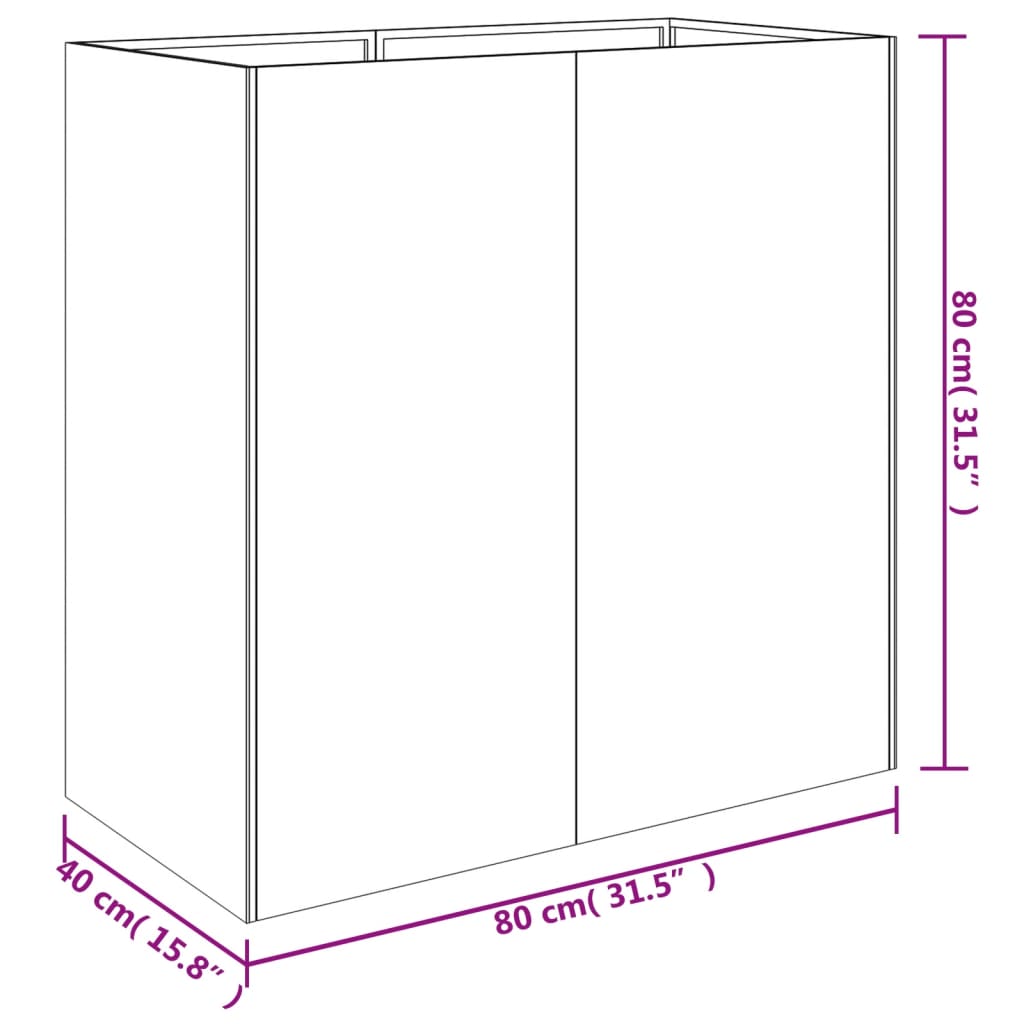 Plantenbak 80X40X80 Cm Cortenstaal