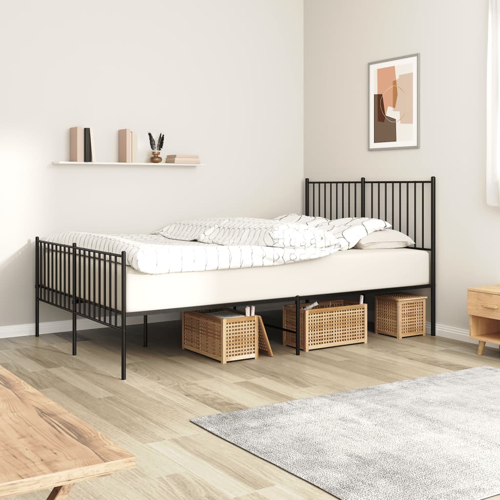 Bedframe Met Hoofd- En Voeteneinde Metaal