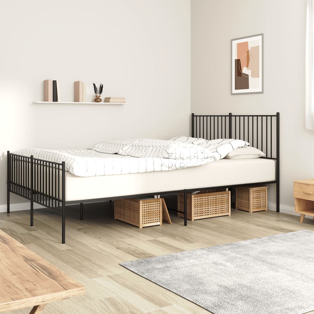 Bedframe Met Hoofd- En Voeteneinde Metaal