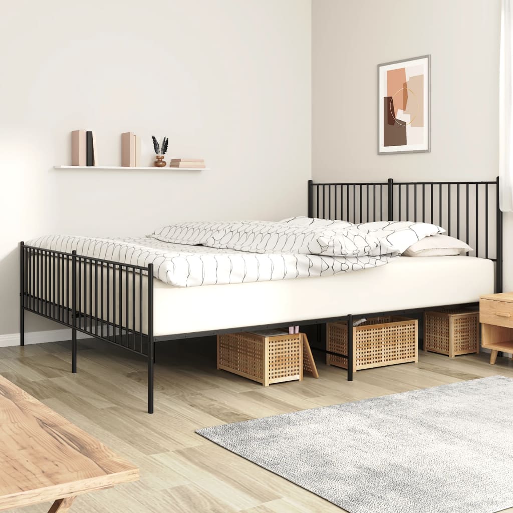 Bedframe Met Hoofd- En Voeteneinde Metaal