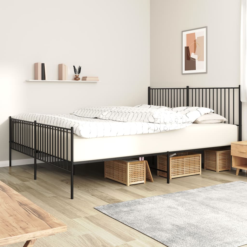 Bedframe Met Hoofd- En Voeteneinde Metaal