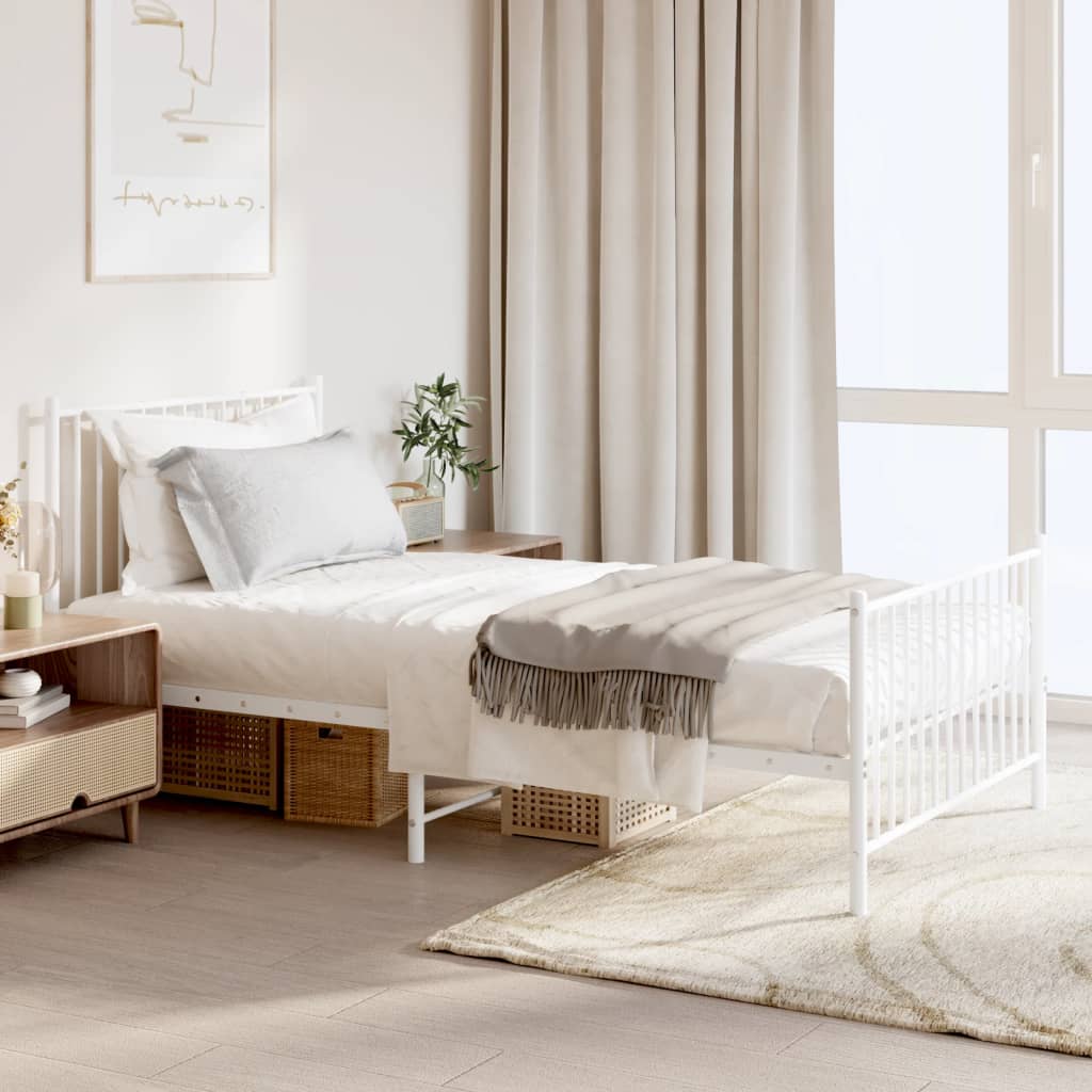 Bedframe Met Hoofd- En Voeteneinde Metaal