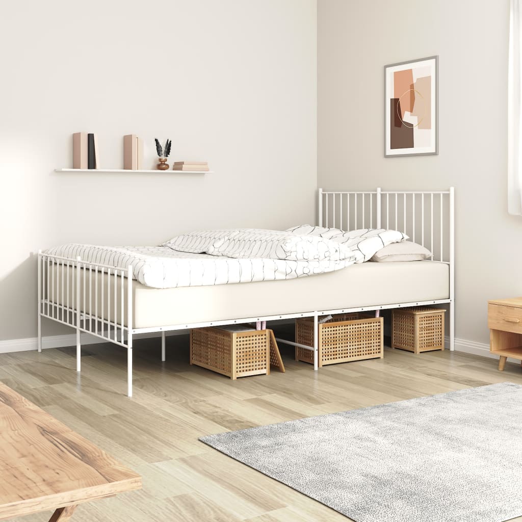 Bedframe Met Hoofd- En Voeteneinde Metaal