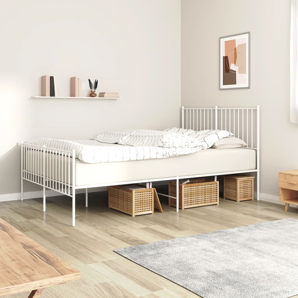 Bedframe Met Hoofd- En Voeteneinde Metaal