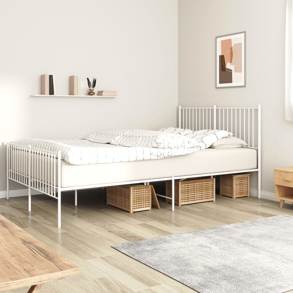 Bedframe Met Hoofd- En Voeteneinde Metaal