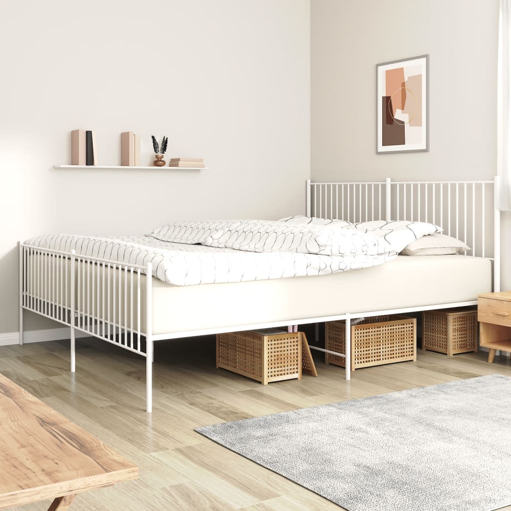 Bedframe Met Hoofd- En Voeteneinde Metaal