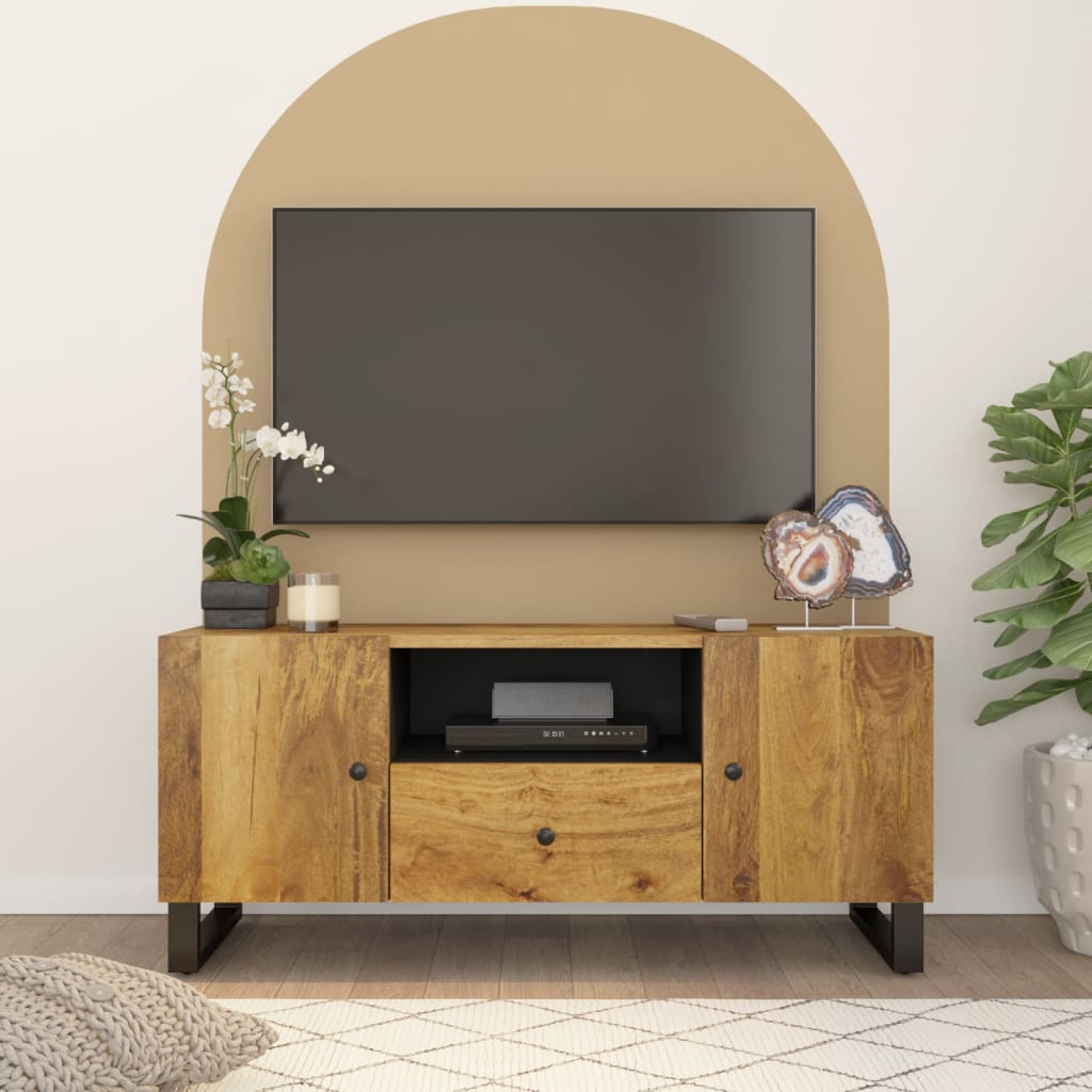 Tv-Meubel 05X33,5X46 Cm Massief Hout Gerecycled Bewerkt Hout