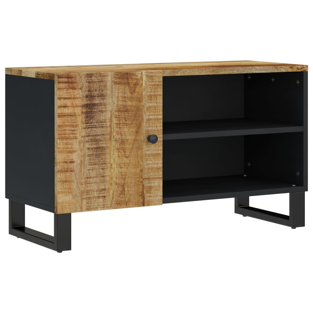 Tv-Meubel 80X33X46 Cm Massief Mangohout En Bewerkt Hout