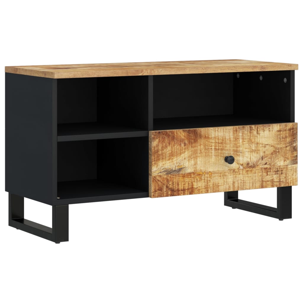 Tv-Meubel 80X33X46 Cm Massief Mangohout En Bewerkt Hout