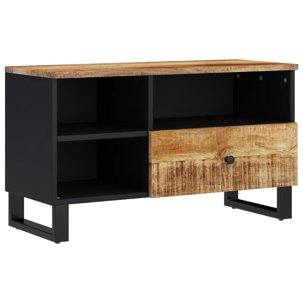 Tv-Meubel 80X33X46 Cm Massief Mangohout En Bewerkt Hout