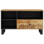 Tv-Meubel 80X33X46 Cm Massief Mangohout En Bewerkt Hout