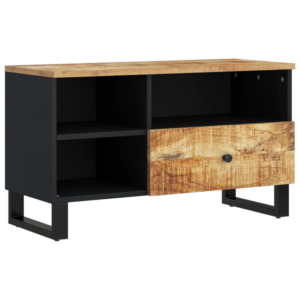 Tv-Meubel 80X33X46 Cm Massief Mangohout En Bewerkt Hout