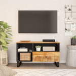 Tv-Meubel 80X33X46 Cm Massief Mangohout En Bewerkt Hout