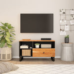 Tv-Meubel 80X33X46 Cm Massief Mangohout En Bewerkt Hout