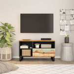Tv-Meubel 80X33X46 Cm Massief Mangohout En Bewerkt Hout
