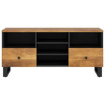 Tv-Meubel 00X33X46 Cm Massief Mangohout En Bewerkt Hout