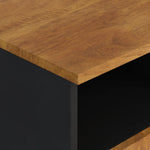 Tv-Meubel 00X33X46 Cm Massief Mangohout En Bewerkt Hout