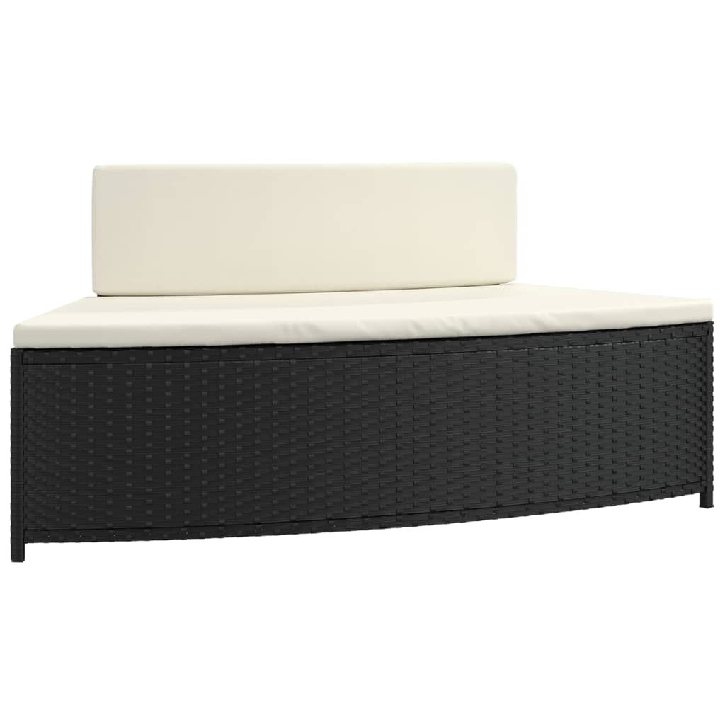 Spa-Bankjes Met Kussens 2 St Poly Rattan