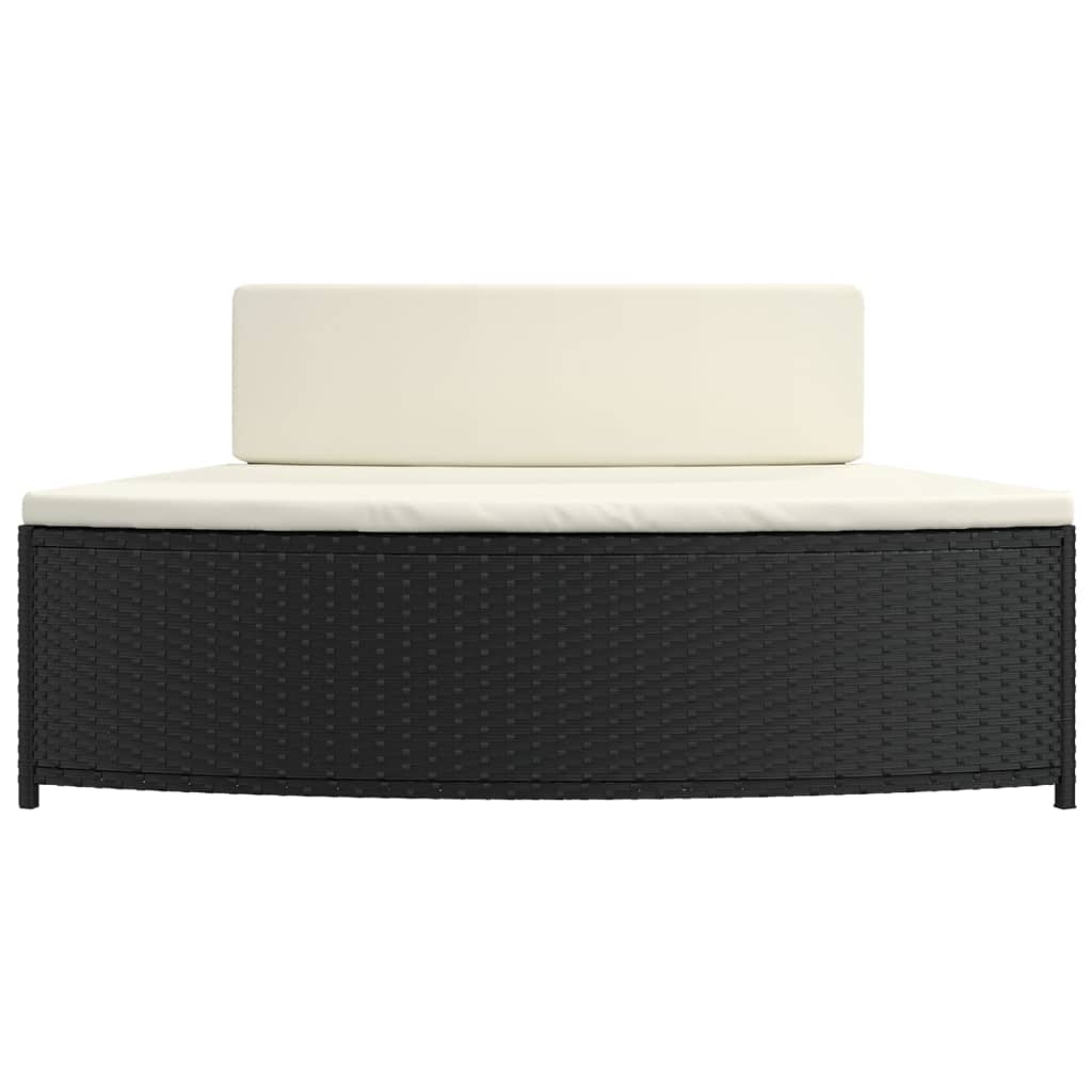 Spa-Bankjes Met Kussens 2 St Poly Rattan