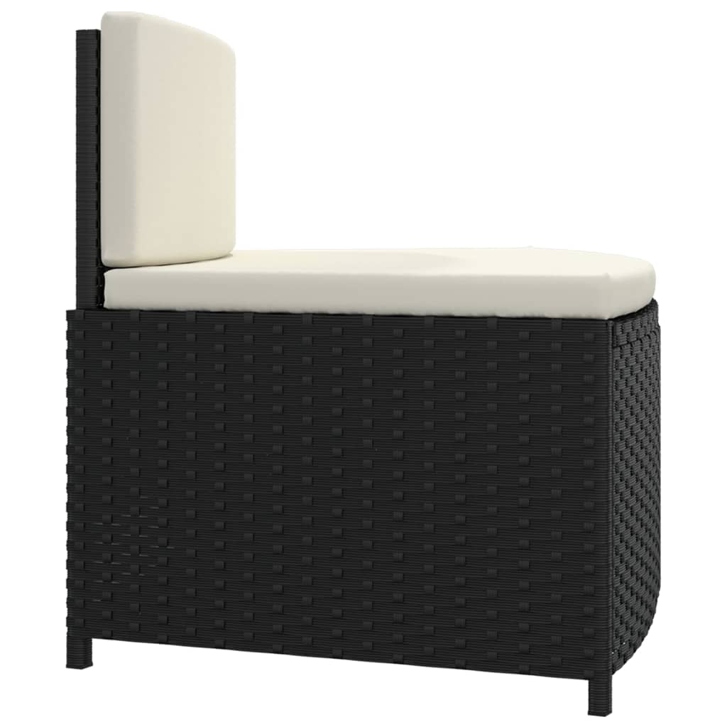 Spa-Bankjes Met Kussens 2 St Poly Rattan