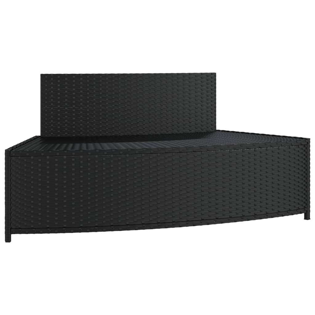 Spa-Bankjes Met Kussens 2 St Poly Rattan