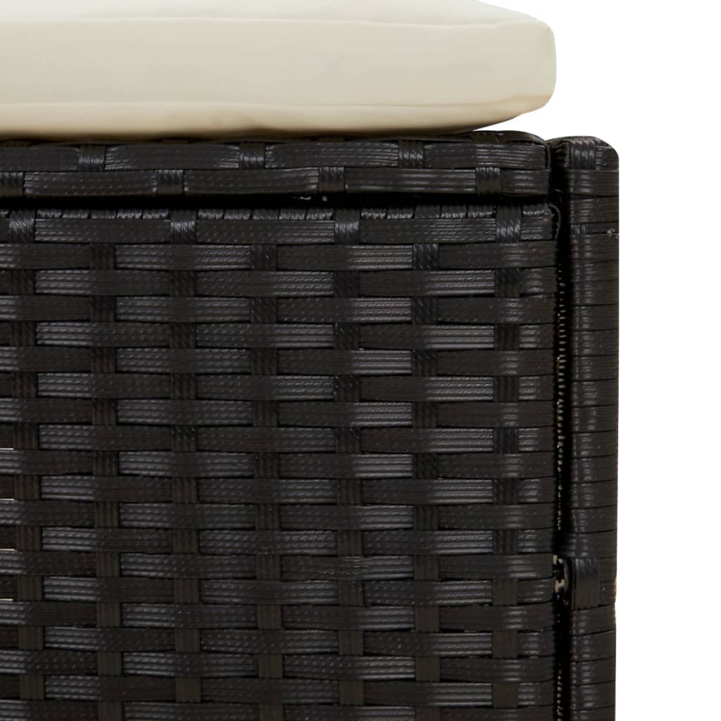 Spa-Bankjes Met Kussens 2 St Poly Rattan