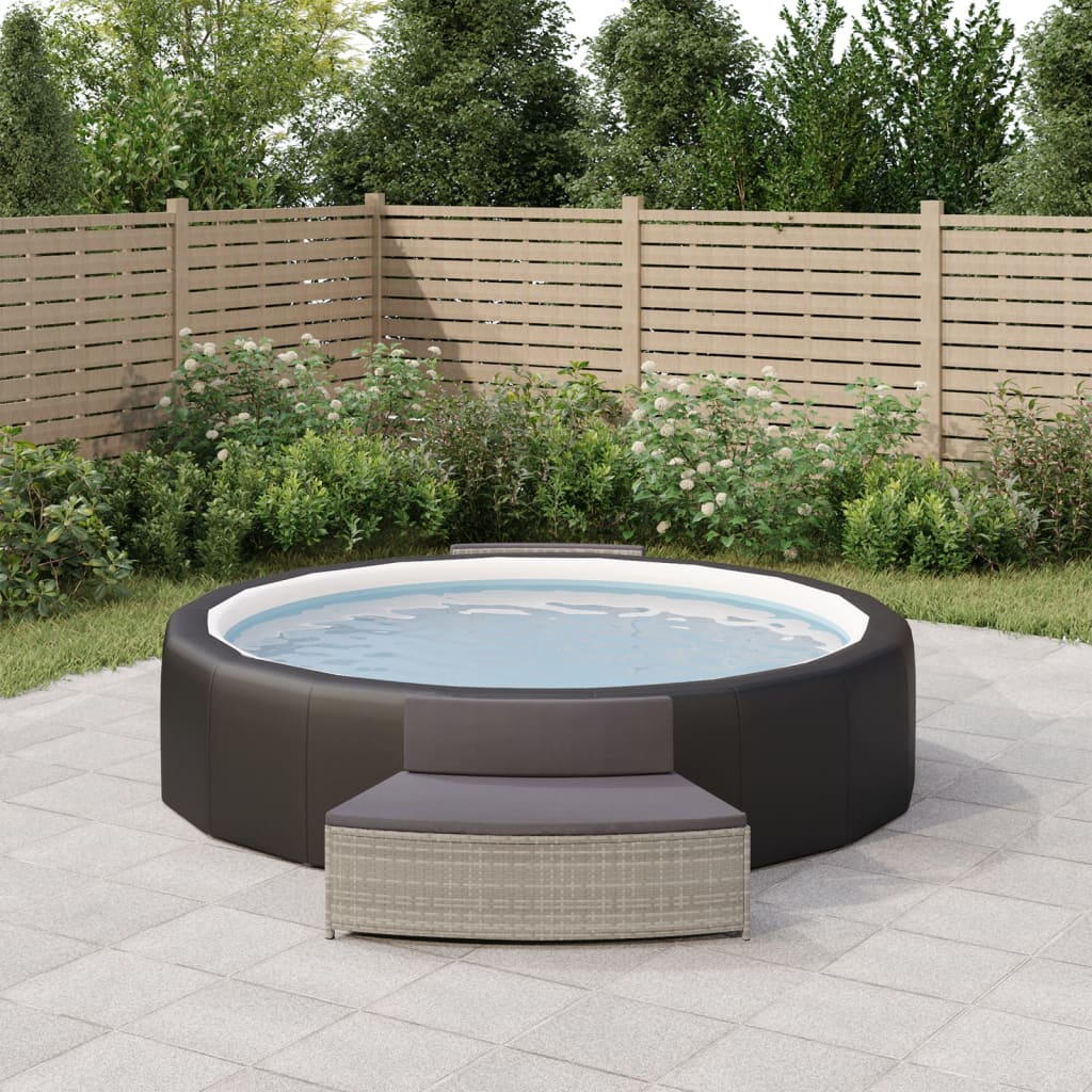 Spa-Bankjes Met Kussens 2 St Poly Rattan