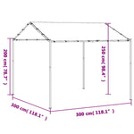 Tuinpaviljoen 3X3 M Staal En Stof Antracietkleurig