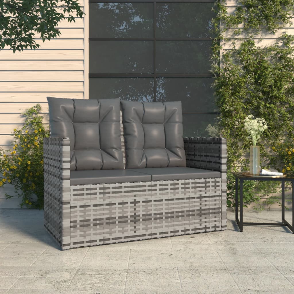 Tuinbank Met Kussens 05 Cm Poly Rattan