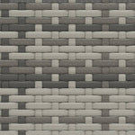 -Delige Loungeset Met Kussens Poly Rattan