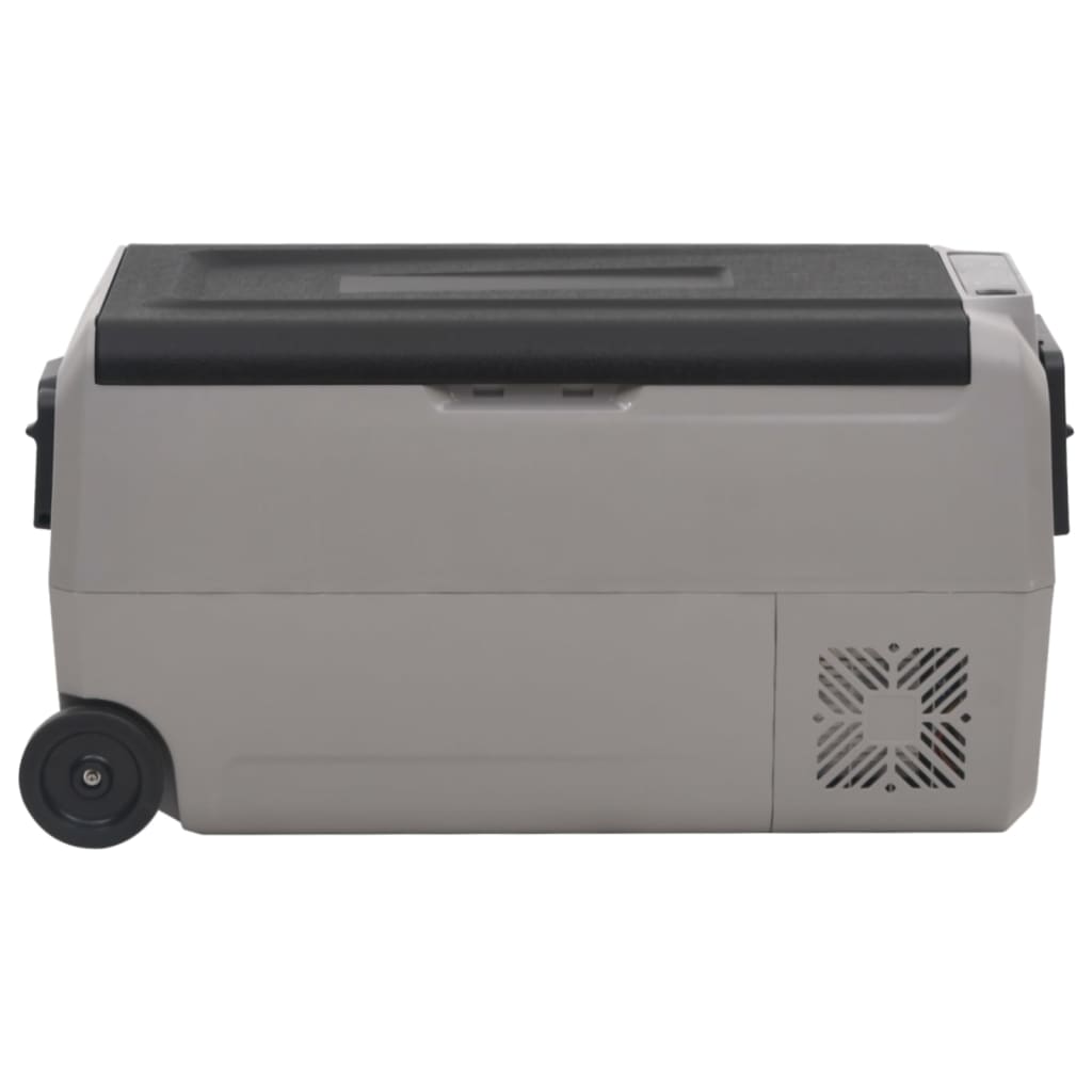 Koelbox Met Wielen En Adapter Pp En Pe Zwart En Grijs