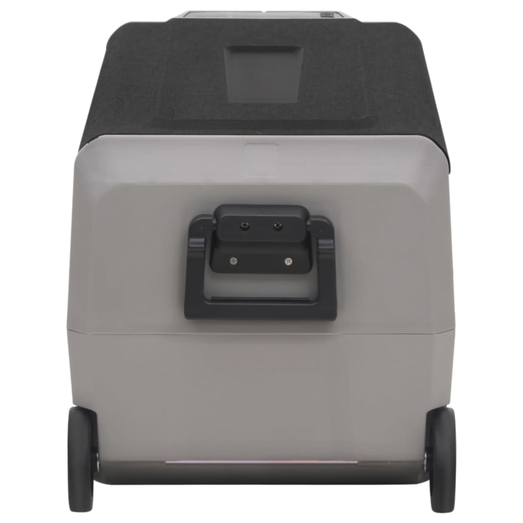 Koelbox Met Wielen En Adapter Pp En Pe Zwart En Grijs